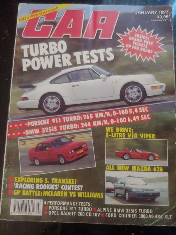 CAR MAGAZINE: PORSCHE 911 TURBO - JANUARY 1992