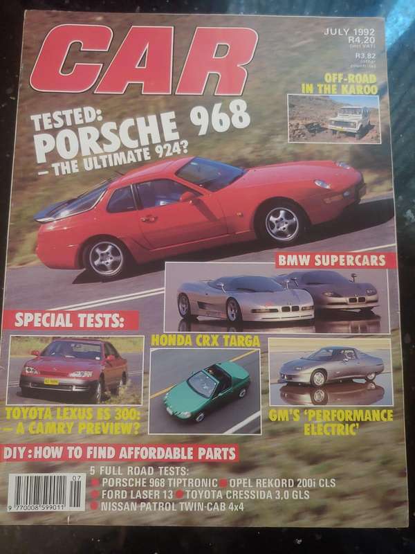 CAR MAGAZINE: PORSCHE 968 - JULY 1992