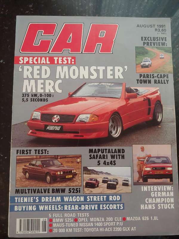 CAR MAGAZINE: 'RED MONSTER' MERC AUGUST 1991
