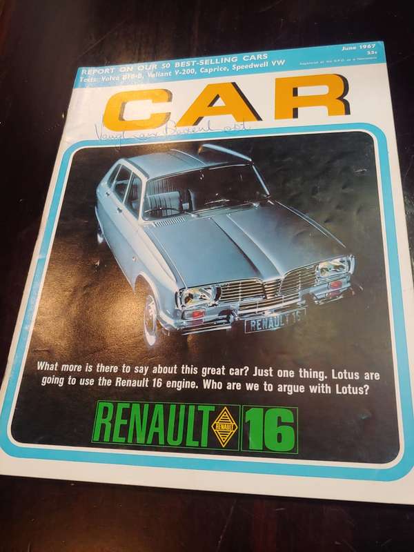 CAR MAGAZINE RENAULT 16 JUNE 1967