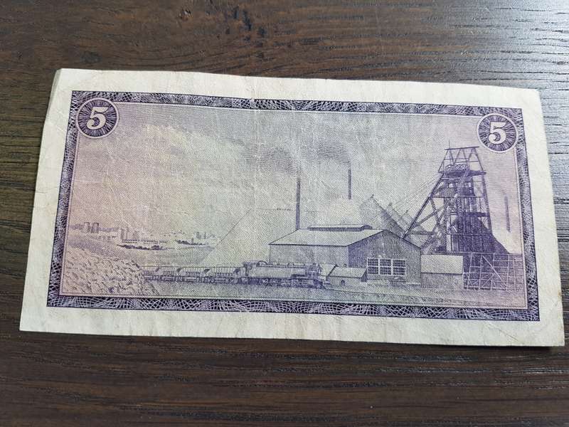South African Five Rand note TW De Jongh First Issue 1967