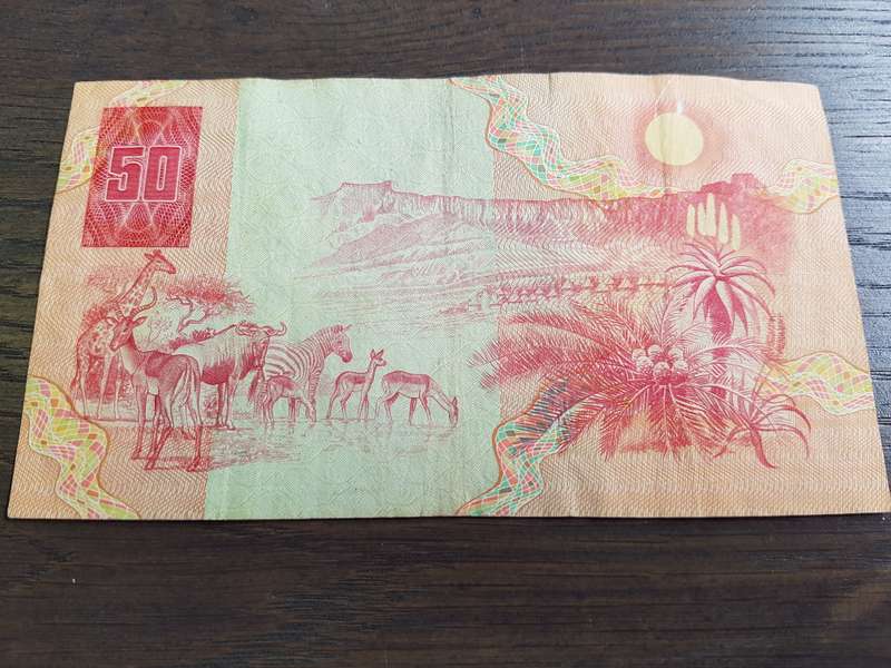 South African 50 Rand note 1980's G de Kock