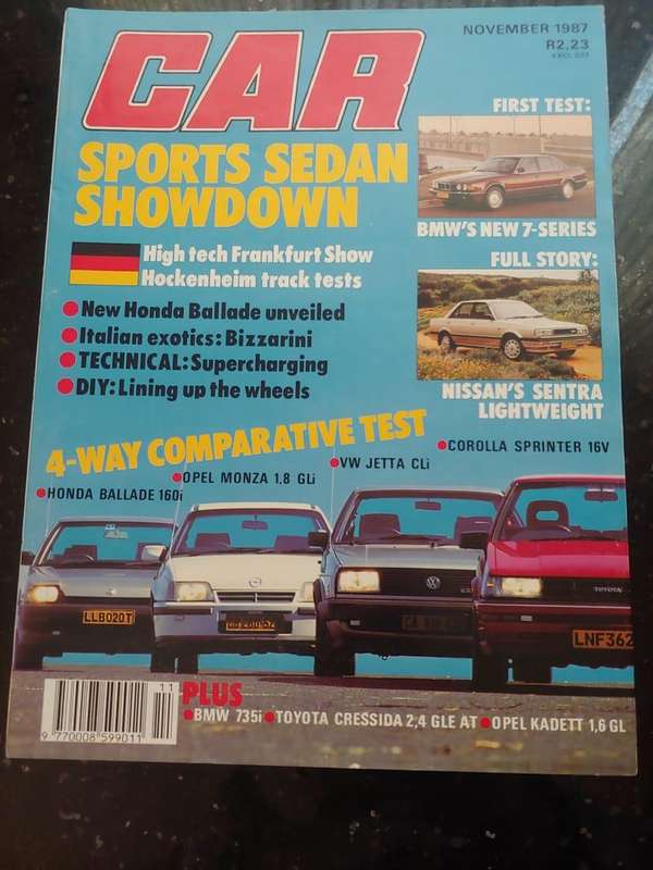 CAR MAGAZINE: SPORTS SEDAN SHOWDOWN NOVEMBER 1987