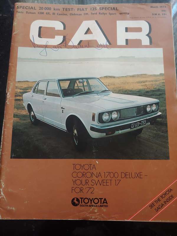 CAR MAGAZINE: TOYOTA CARONA 1700 DELUXE - MARCH 1972