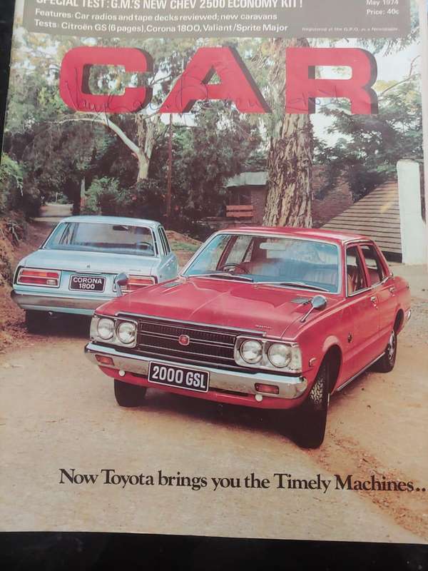 CAR MAGAZINE: TOYOTA TIMELEY MACHINES - MAY 1974