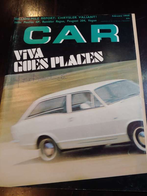 CAR MAGAZINE VIVA FEBRUARY 1968