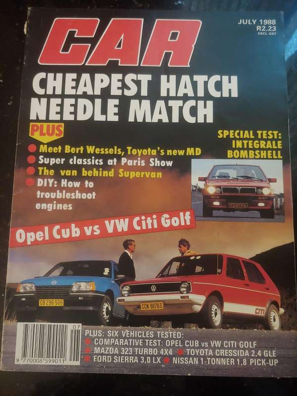 CAR MAGAZINE: VOLKSWAGEN CITI GOLF - JULY 1988