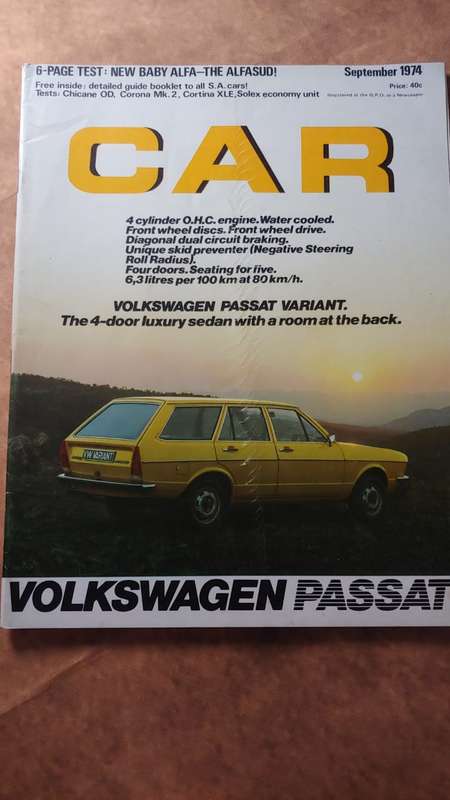 CAR MAGAZINE VOLKSWAGEN PASSAT VARIANT 4 DOOR LUXURY SEDAN SEPTEMBER 1974