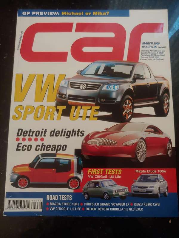 CAR MAGAZINE: VOLKSWAGEN SPORT UTE  MARCH 2000