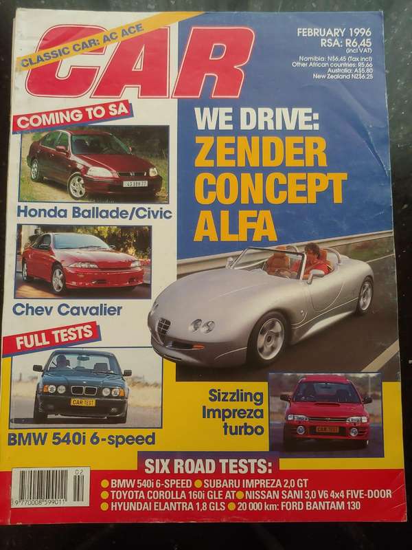 CAR MAGAZINE: ALFA ZENDER CONCEPT - FEBRUARY 1996