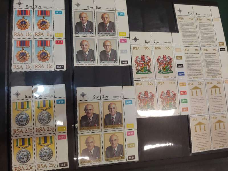 STAMP ALBUM WITH RSA STAMPS DATES FROM 1983 TO 1993
