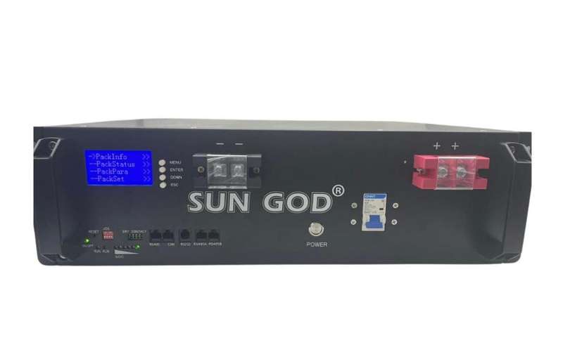 Sun God 48v 4.8kWh 100ah Lithium-ion Battery LifeP04 Battery Pack Rack Mount