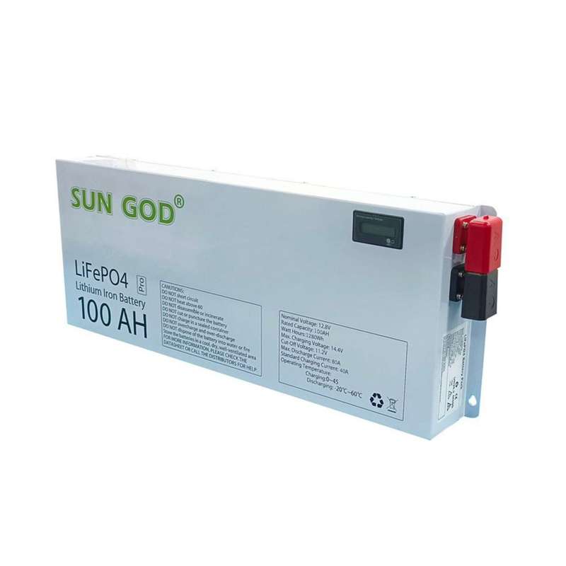 Sun God 12v 100ah 1.28kwh Wall Mount Lithium Ion Battery
