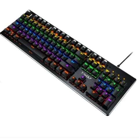 T-Wolf T70 87 Key Wired Mechanical Backlit Gaming Keyboard