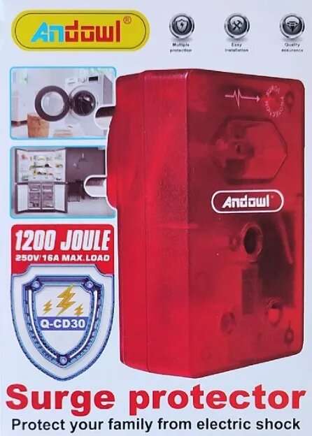 ANDOWL Q-CD30 1200Joule 6Kv Surge Protector Plug
