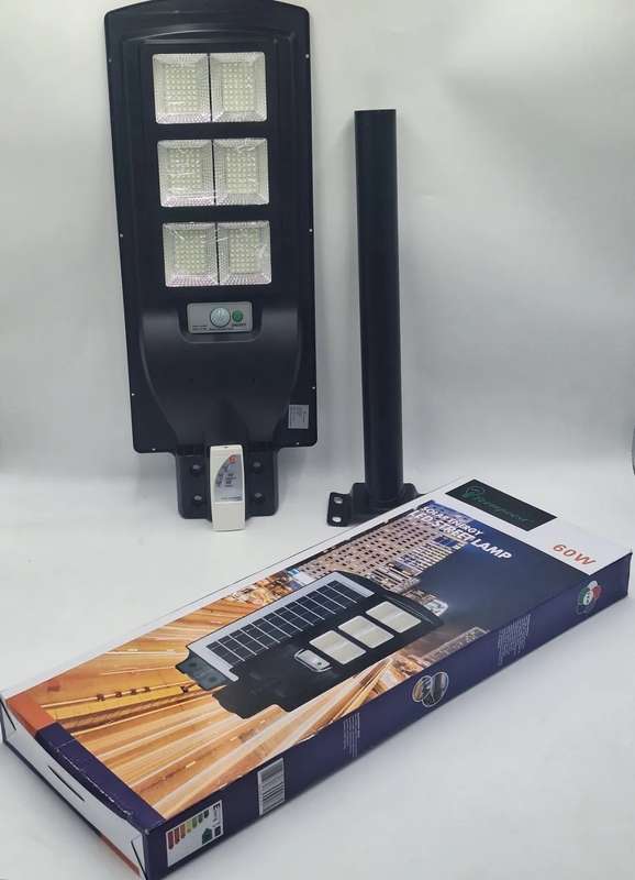 Tempest  60w LED Street Light with solar panel & remote control