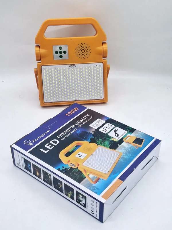 Tempest portable 100w Solar LED/bluetooth speaker flood light