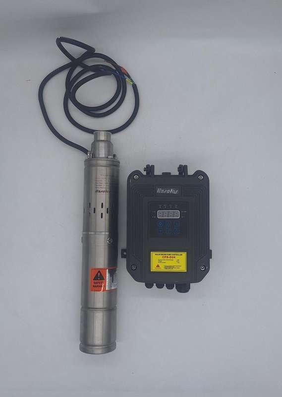 Hz Solar 1.3m³/Hr 50m DC 140w solar borehole pump with charge controller