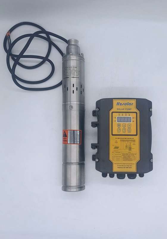 Hz Solar 7.0m³/Hr 110m DC 1500w solar borehole pump with charge controller
