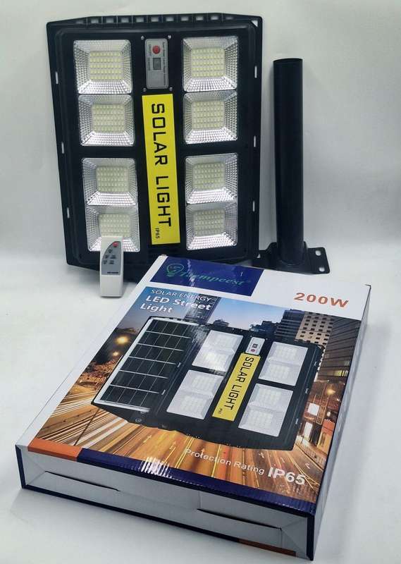 Tempest  200w LED Street Light with solar panel & remote control