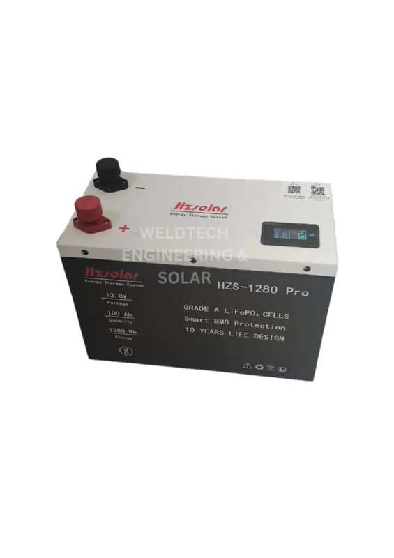 Hz Solar 12v 100ah 1.28kwh Lithium Ion Battery