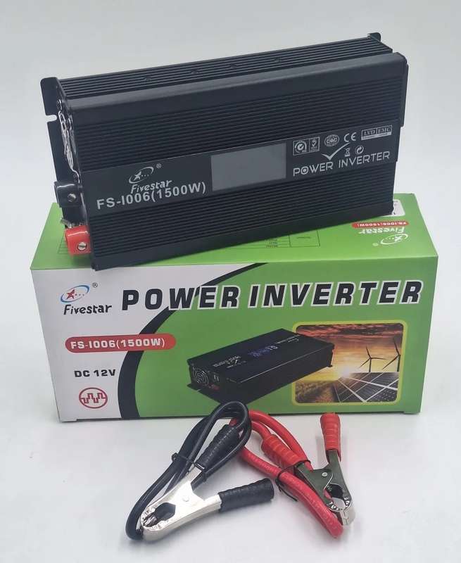 Fivestar 12v 1500w Power inverter (Black)