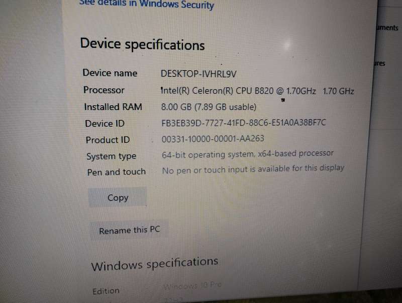 Toshiba C850 Laptop
