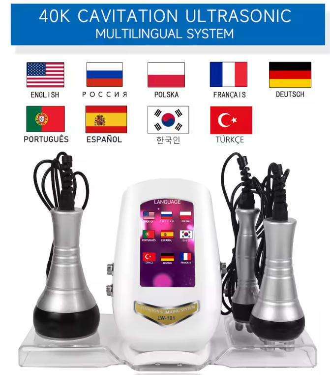 3 in 1 - 40K Cavitation Ultrasonic Machine RF Skin Rejuvenation Beauty Device Facial Skin Tighten