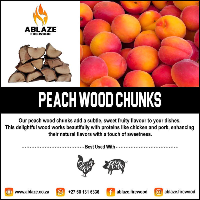Peach Wood Smoking Chunks | Per Box
