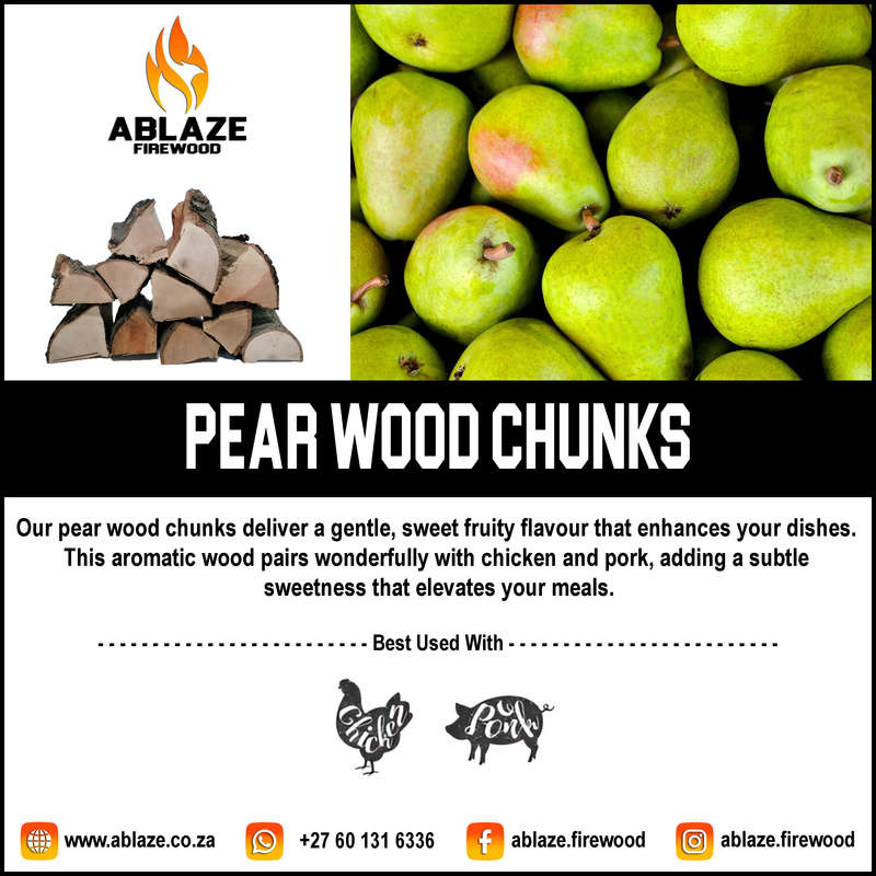 Pear Wood Smoking Chunks | Per Box