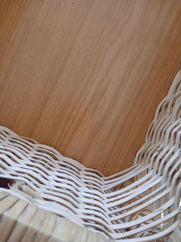 Natural Cane Baskets on Oak Melamine Board (x2)