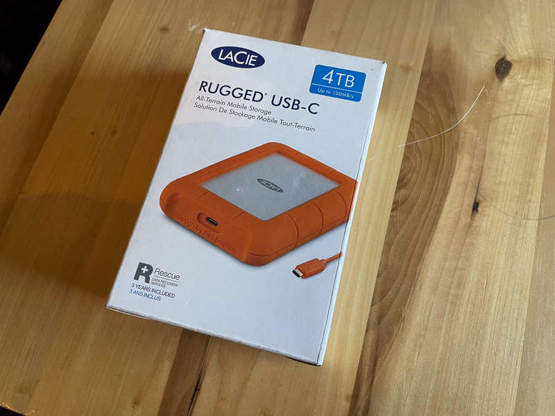 4TB LaCie Rugged USB-C External Mobile Drive