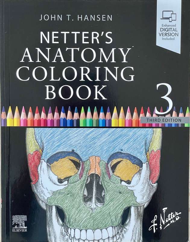 NETTER'S ANATOMY COLORING BOOK, 3rd EDITION