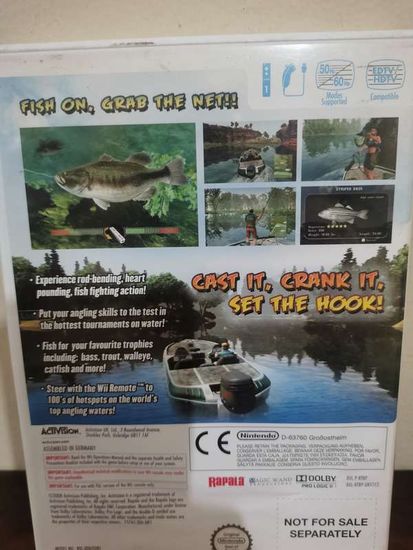 Rapala's fishing frenzy on Nintendo Wii with booklet