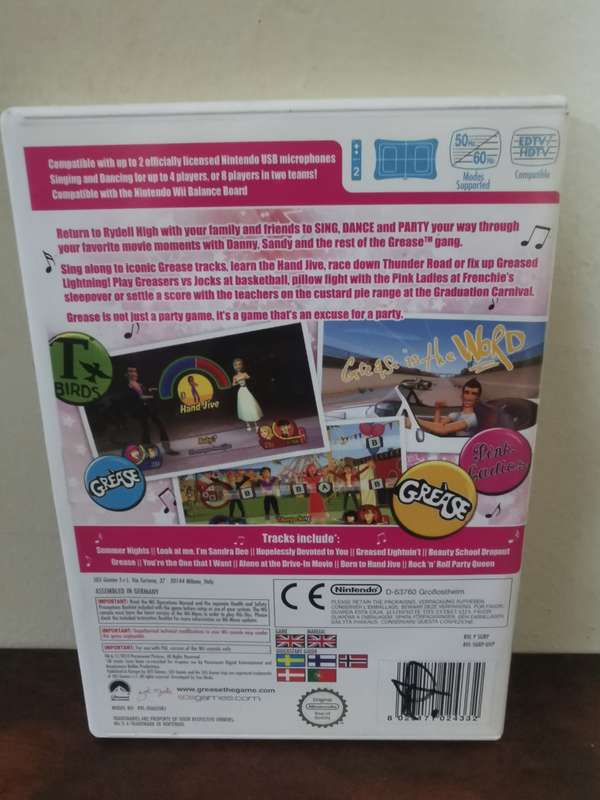 Grease on Nintendo Wii with booklet