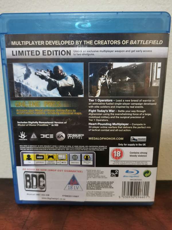 Medal of Honor - Limited Edition on PlayStation 3 with Booklet