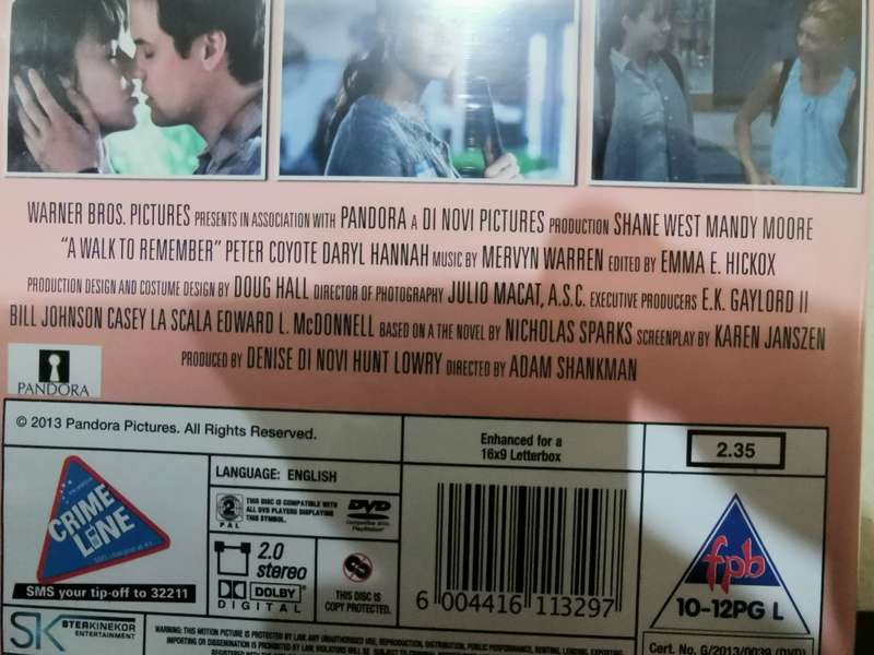 A Walk to Remember on DVD