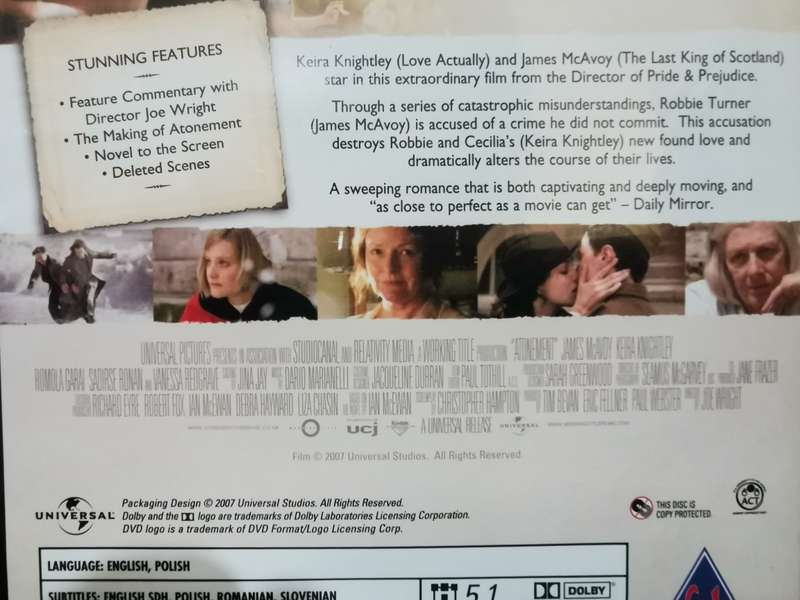 Atonement on DVD