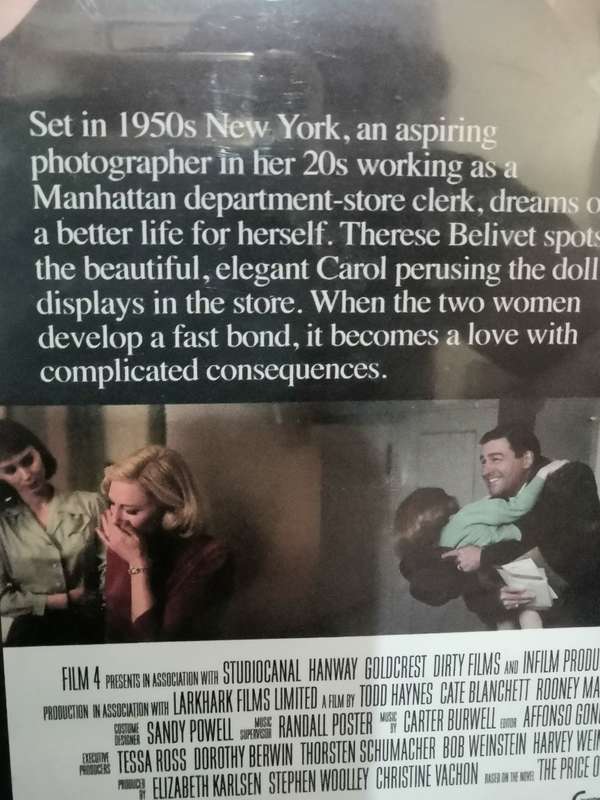 Carol staring Cate Blanchett on DVD
