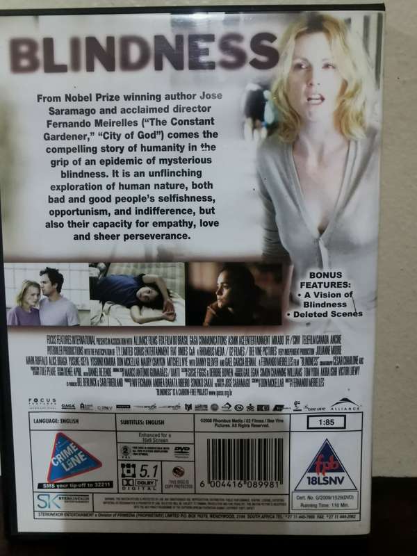 Blindness on DVD