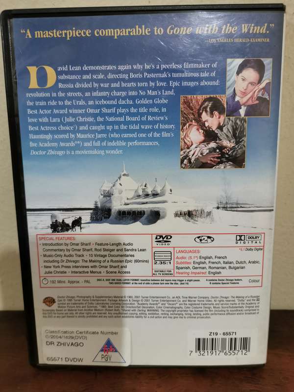 Rare Special Edition of Doctor Zhivago on DVD