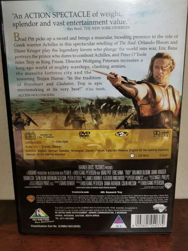 Troy on DVD