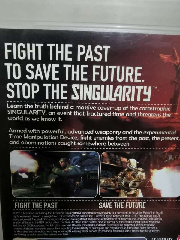 Singularity on PlayStation 3 with Booklet