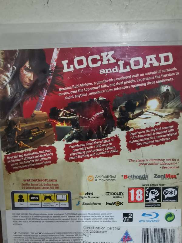 Wet on PlayStation 3 with Booklet