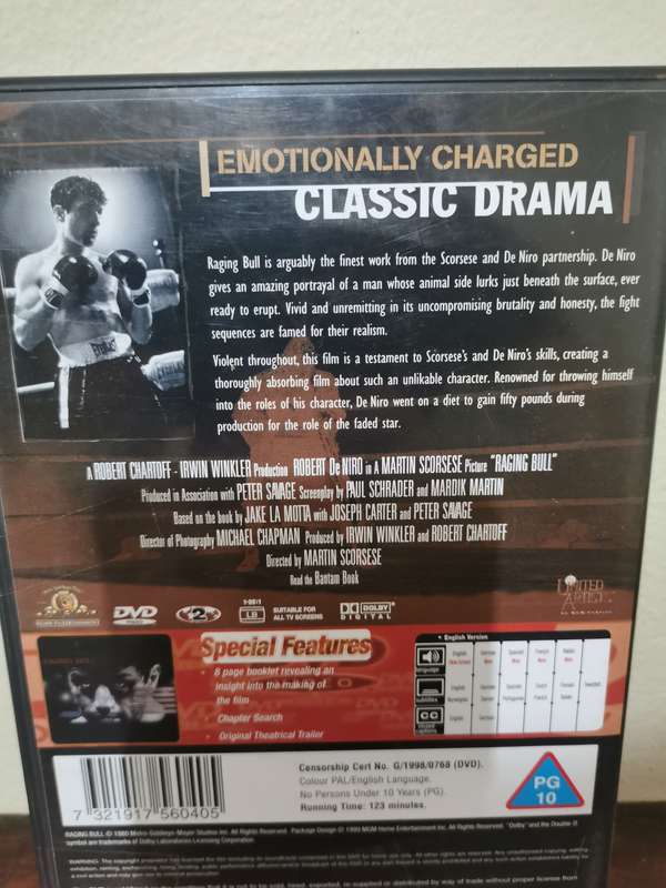 Raging Bull Rare Special Edition with Booklet on DVD