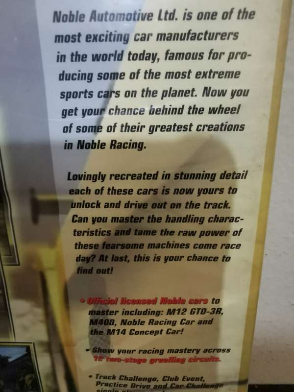 Noble Racing on PlayStation 2 with Booklet
