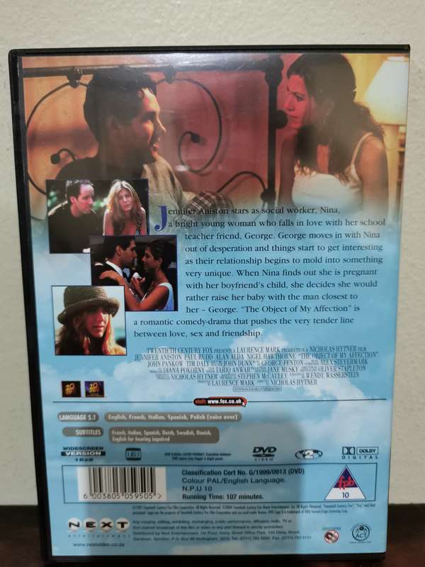The Object of my Affection on DVD