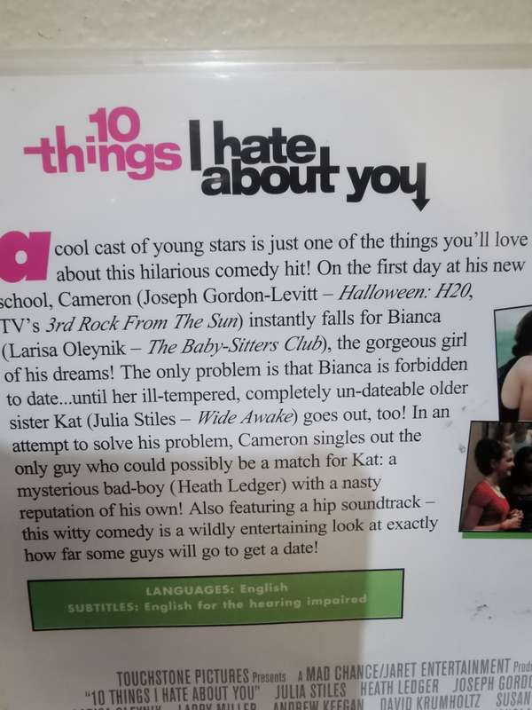 10 Things I Hate About You on DVD