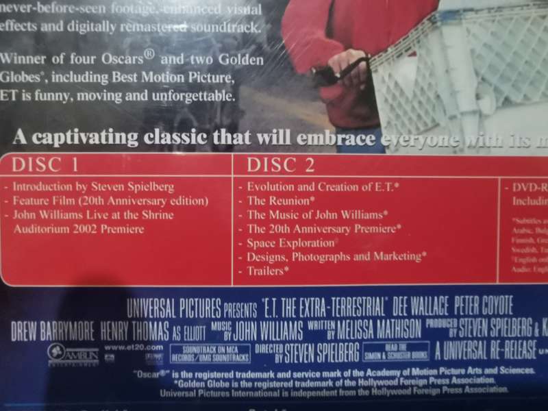 Special Edition of ET on DVD