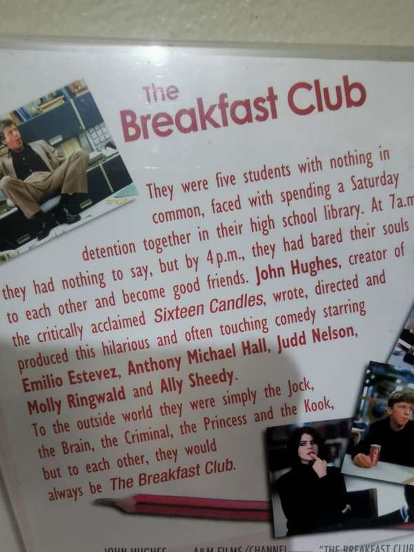 The Breakfast Club on DVD